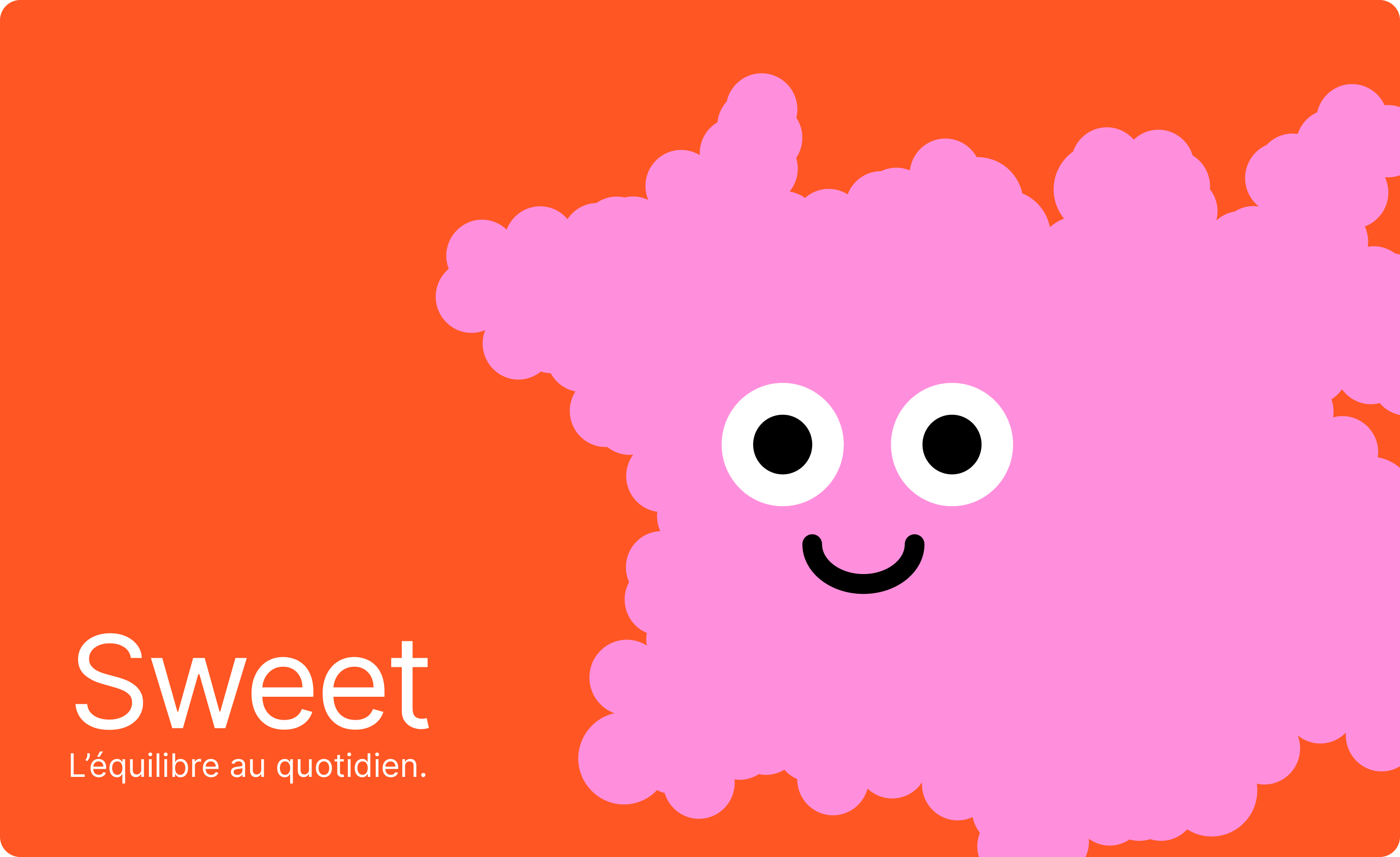 Mascotte Sweet souriante